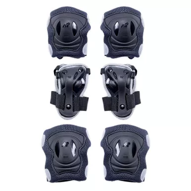 K2 SKATE Womens Performance Black/Purple/Silver Pad Set (I200401401)