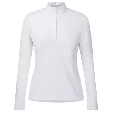 KERRITS Women's Affinity Pro White/Mixed Bits Long Sleeve Show Shirt (41023WHT/MXDBIT)