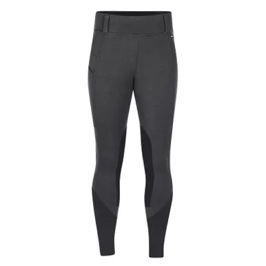 KERRITS Women's Sit Tight Wind Pro Knee Patch Black Winter Riding Tights (50240BLK)