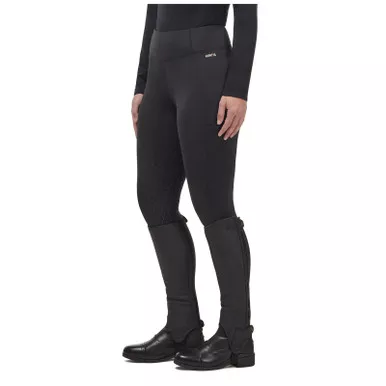 KERRITS Women's Thermo Tech 2.0 Black/Black Full Leg Solid Tights (50283BLK/BLK)