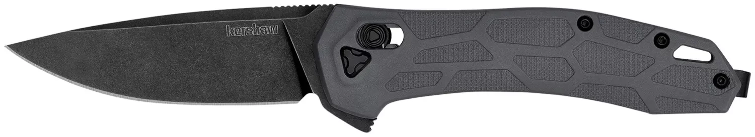 Kershaw Covalent Mid-Size 3.20" Folding Drop Point Plain Black Oxide Blackwash D2 Steel Blade