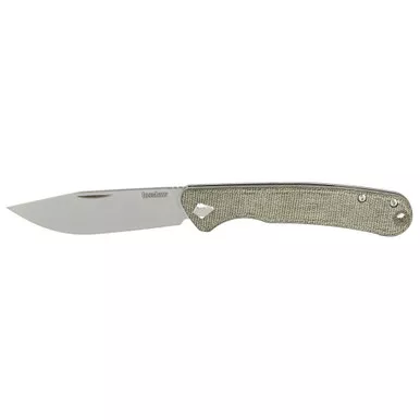 Kershaw Federalist, Folding Knife, 3.25" Blade, Clip Point, Stonewashed Finish, CPM 154 Stainless Steel, Green Micarta Grips 4320