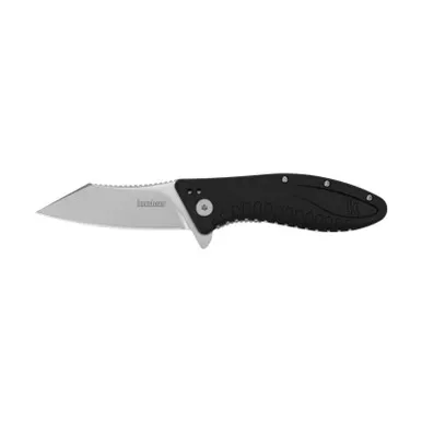 Kershaw Grinder Folded Assist Open Knife Clip Point 3.25" Black