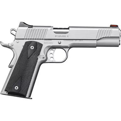 Kimber Mfg.,inc 3200007CAB Stainless II (CA) 45 ACP 7+1 5" Front Serrations Stainless Steel Slide Satin Silver Black Synthetic Double Diamond Checkering Grip