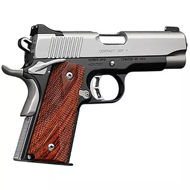 Kimber Mfg.,inc 3200018CA Custom CDP II (CA) 45 ACP 8+1 5" Front Serrations Stainless Steel Slide Brush Polished Front Strap Checkering Laminated Gray/Black Double Diamond Grip