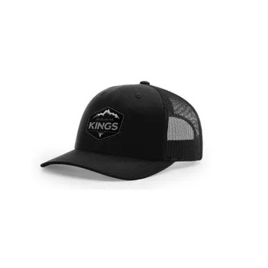 KINGS CAMO Black Midnight Patch Adjustable Snapback Hat (112-B/B-P)