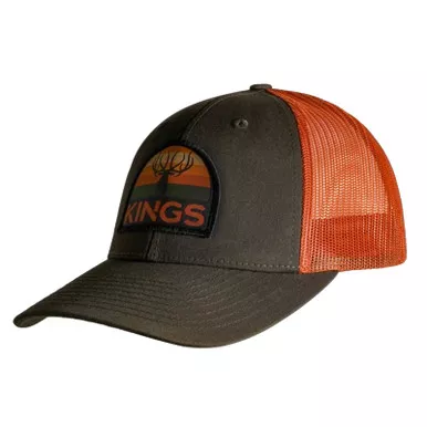 KINGS CAMO Dusk Dark Loden/Jaffa Orange Patch Hat (115-DJ/JO-DUSK)