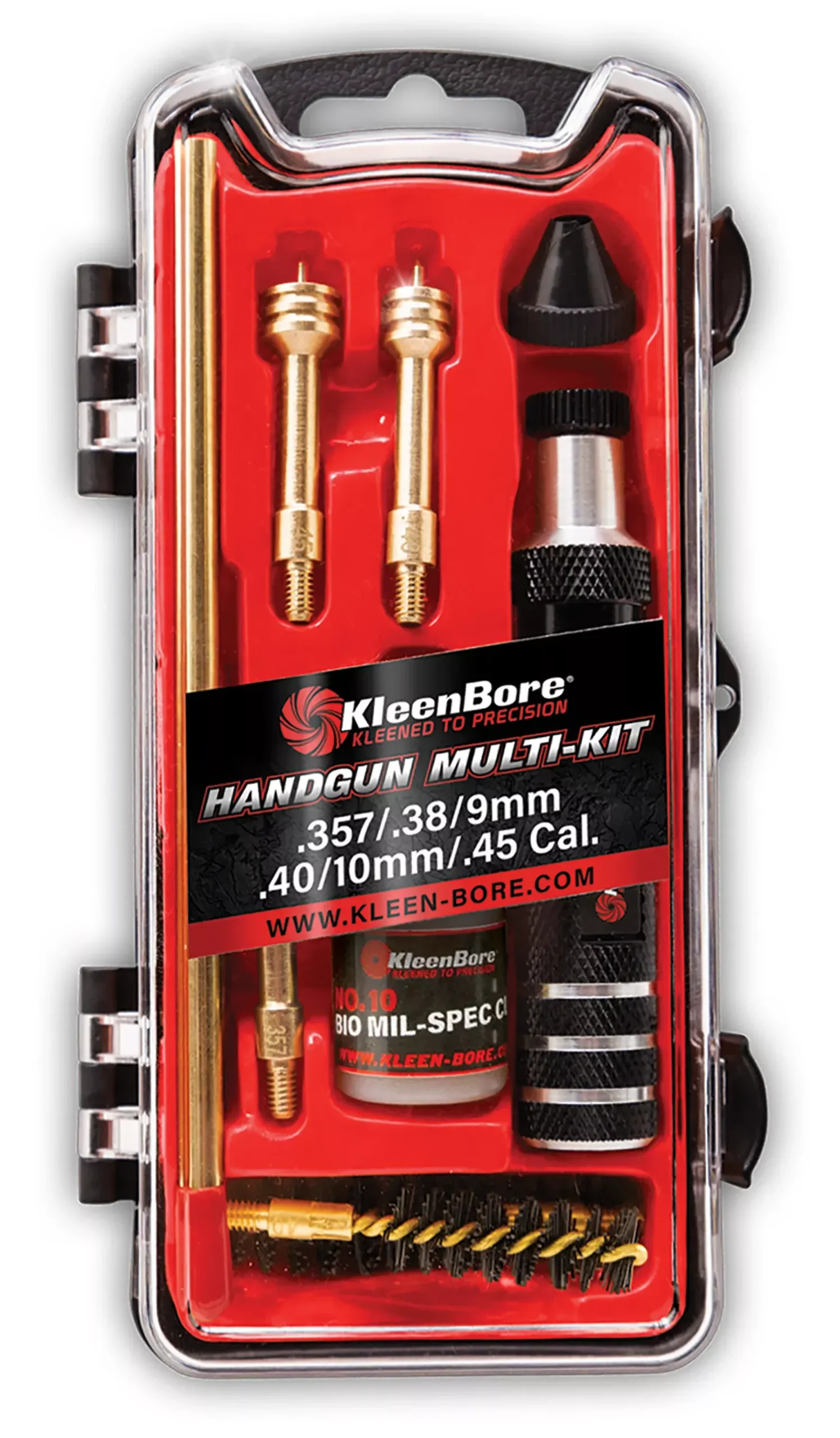 Kleen-Bore Handgun Multi-Kit for Handguns .38/.357/9mm/.40/10mm/.45 Cal.