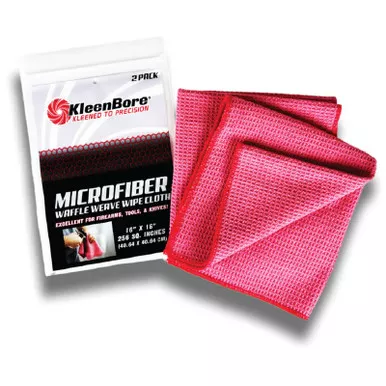 KleenBore MCR Microfiber Waffle Weave Cloth, 2 Pack