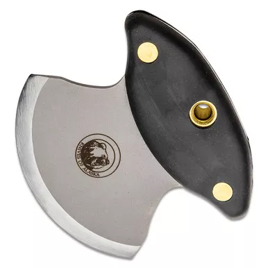 KNIVES OF ALASKA Magnum Ulu 3.4in Suregrip Fixed Knife (00122FG)