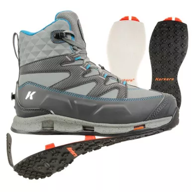 KORKERS Women’s Bantam Lite Wading Boots with Felt and Kling-On Soles (FB2510)