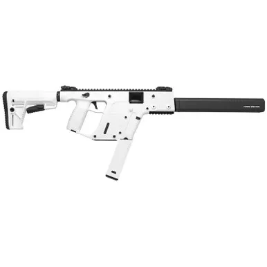 Kriss USA KV45CAP20 Vector CRB Gen2 45 ACP 30+1 16″ Black Nitride Threaded Barrel, Alpine Cerakote Picatinny Rail Aluminum Receiver, Alpine White Synthetic 6 Position Stock Alpine Polymer Grip