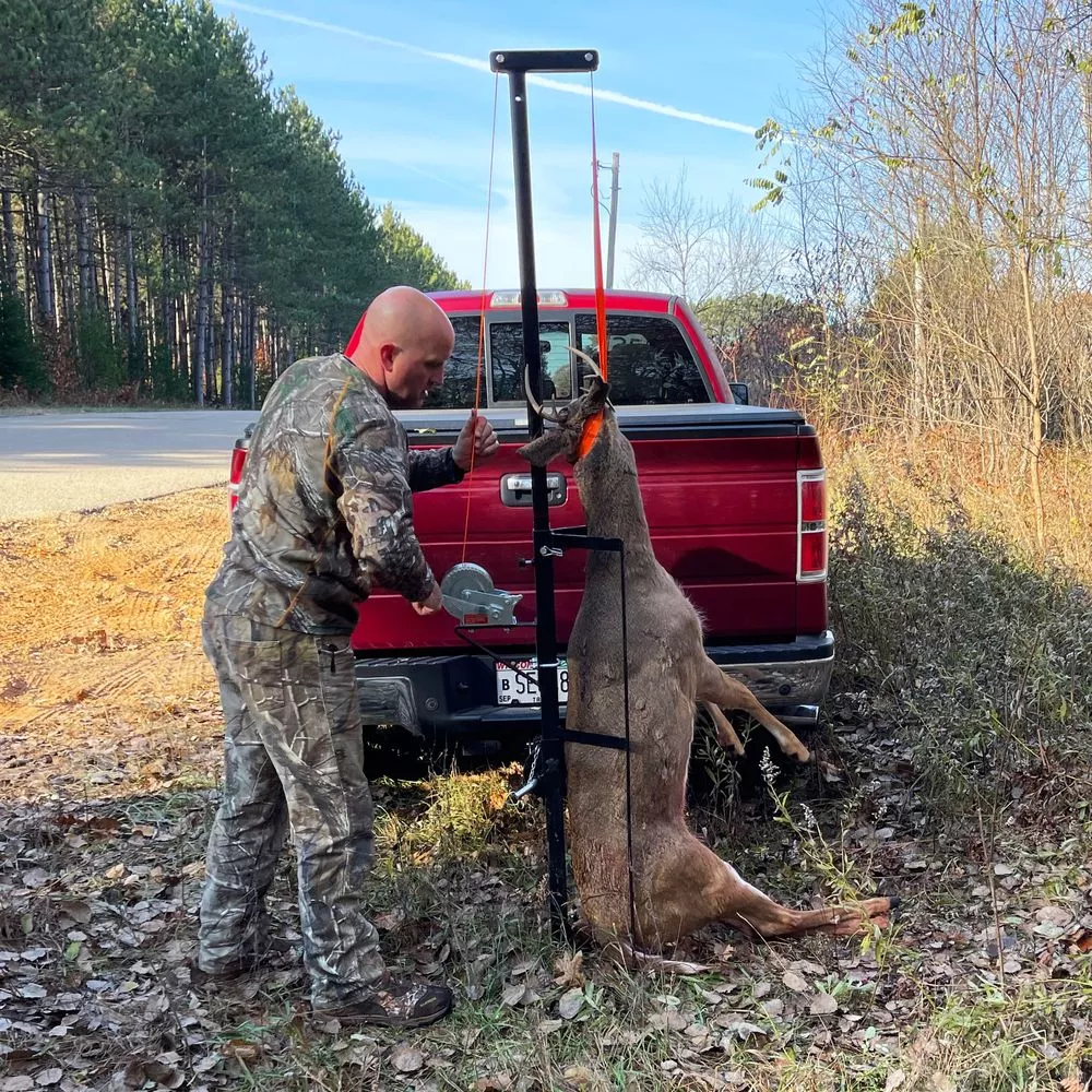 KShot Deer Hoist & Carrier | CL-DEER-HOIST-CARRIER | Width 30″ | 600 lb Capacity | Hitch Mounted | | 20 To 100+ HP For Trucks & SUVs