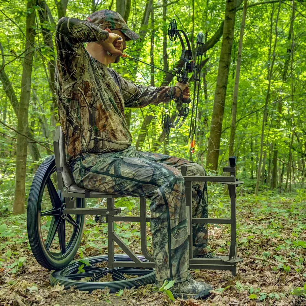 KShot Throne Multipurpose Game Cart & Hunting Chair | Model CL-THRONE | Length 65″ | Capacity 500 lb | For Hunting, Outdoor Hauling & Field Use