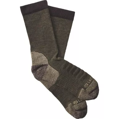 LaCrosse Men’s Copper Merino Socks, Green, Lightweight Crew, Size