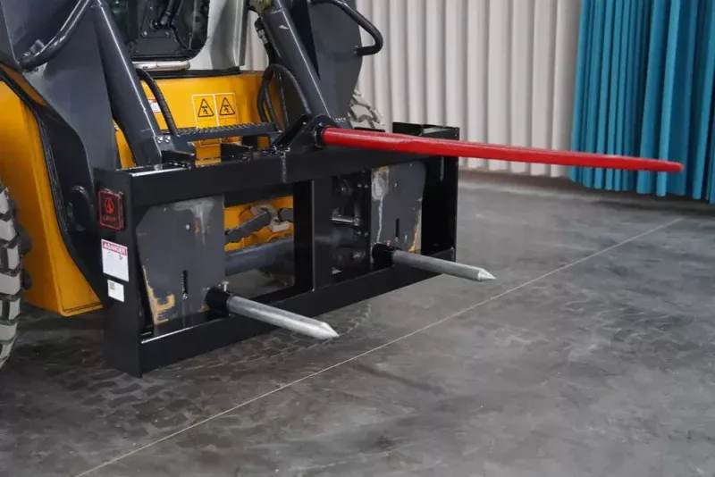Landy Attachments Bale Spear | Model S-HS1240 | Frame Width 49″ | 8-30+ GPM | 20-35 HP | For Skid Steers & Tractors