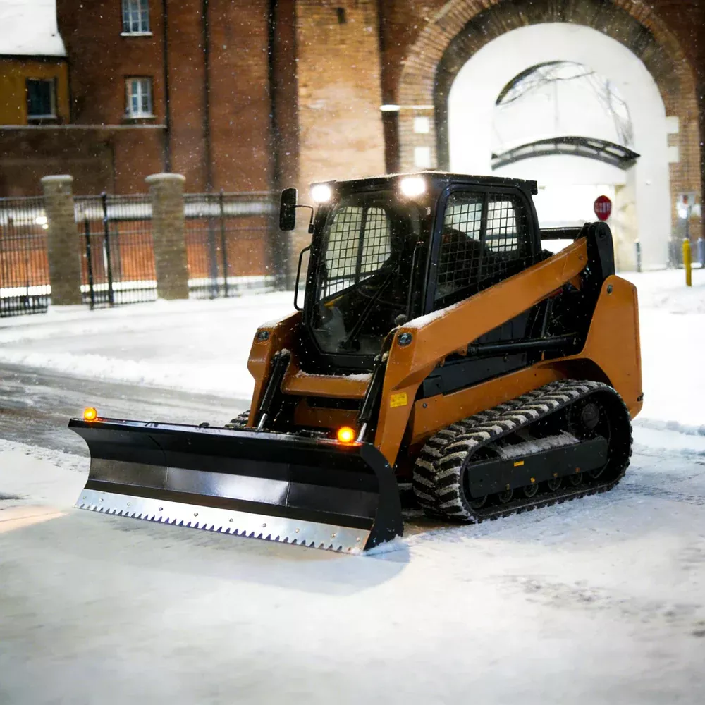 Landy Attachments Extreme-Duty Snow Blade | Width 72″ & 84″ | 45-60 HP | 16 GPM | For Skid Steers, UTVs & Tractors