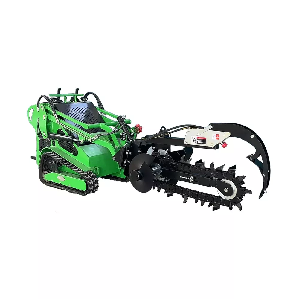 Landy Attachments Mini Skid Steer Trencher | Trenching Depth 37″ | Cutting Width 6″ | 20 GPM | For Mini Skid Steers