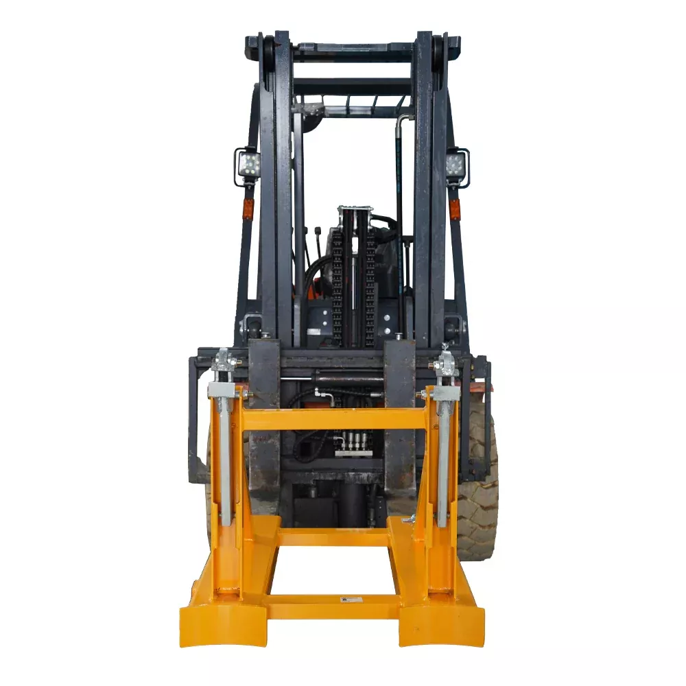 Landy Attachments Parrot Beak Double Drum Lifter | Width 40″ | 8-30+ GPM | For Forklifts