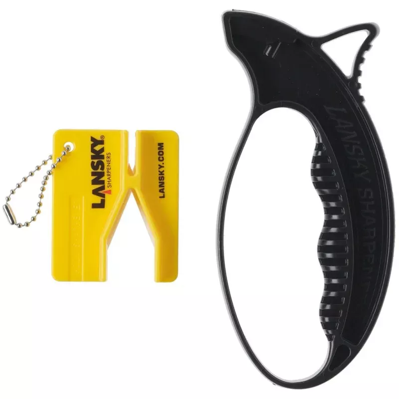 Lansky Duo Sharpener * Compact V-Shaped Knife and Tool Sharpener for Travel and Field Use
