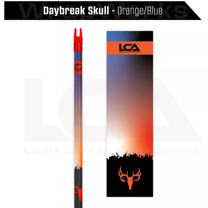 Last Chance WrapWorks Stock Daybreak Skull Orange/Blue Precision Flex L-Series
