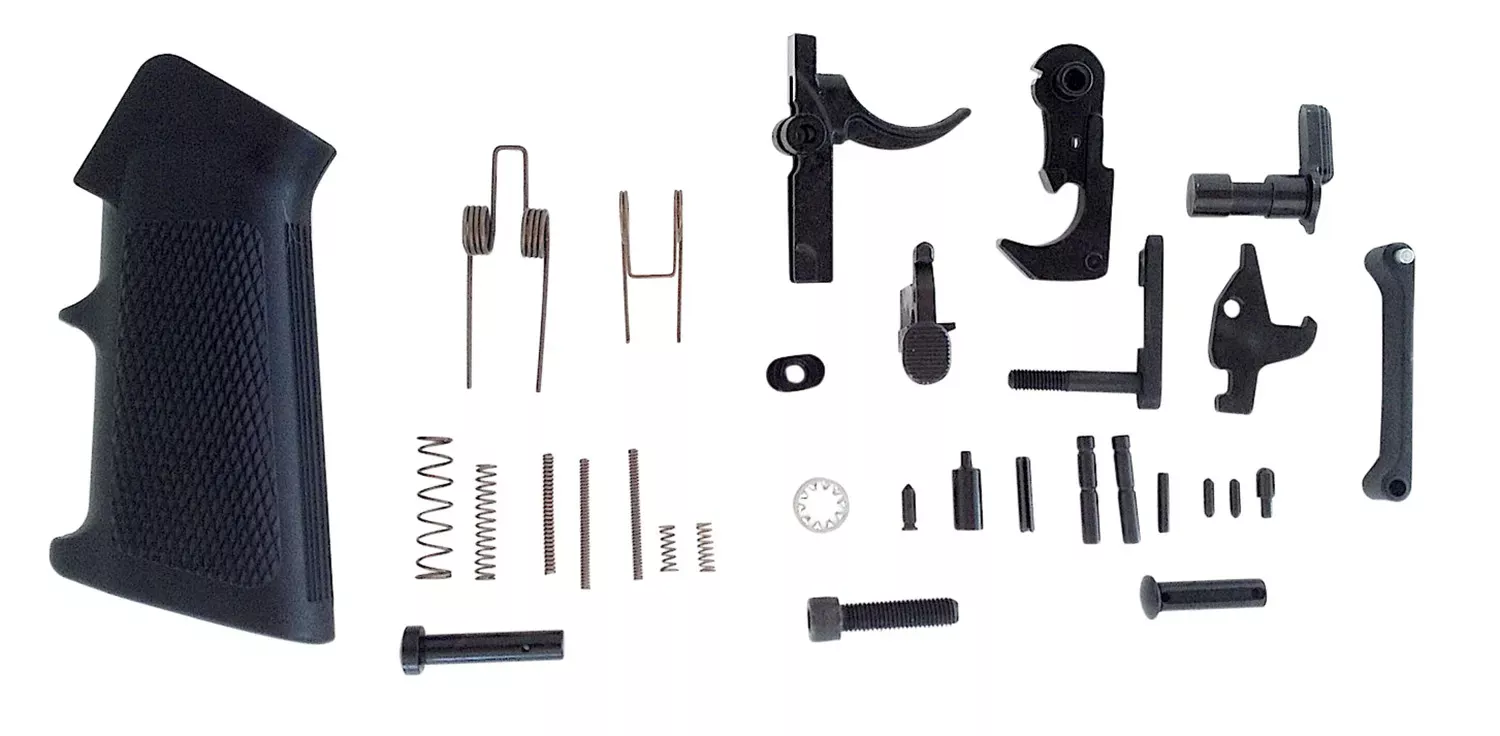 LBE Unlimited Complete Lower Parts Kitw/Pistol Grip & Trigger Guard AR-15 Black