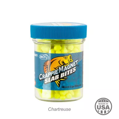 Leland Lures Crappie Magnet Slab Bites Chartreuse