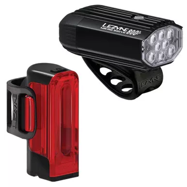 LEZYNE Micro Drive 800+ and Strip Drive 300+ Pair Satin Light Set (1-LED-2P-V1637)