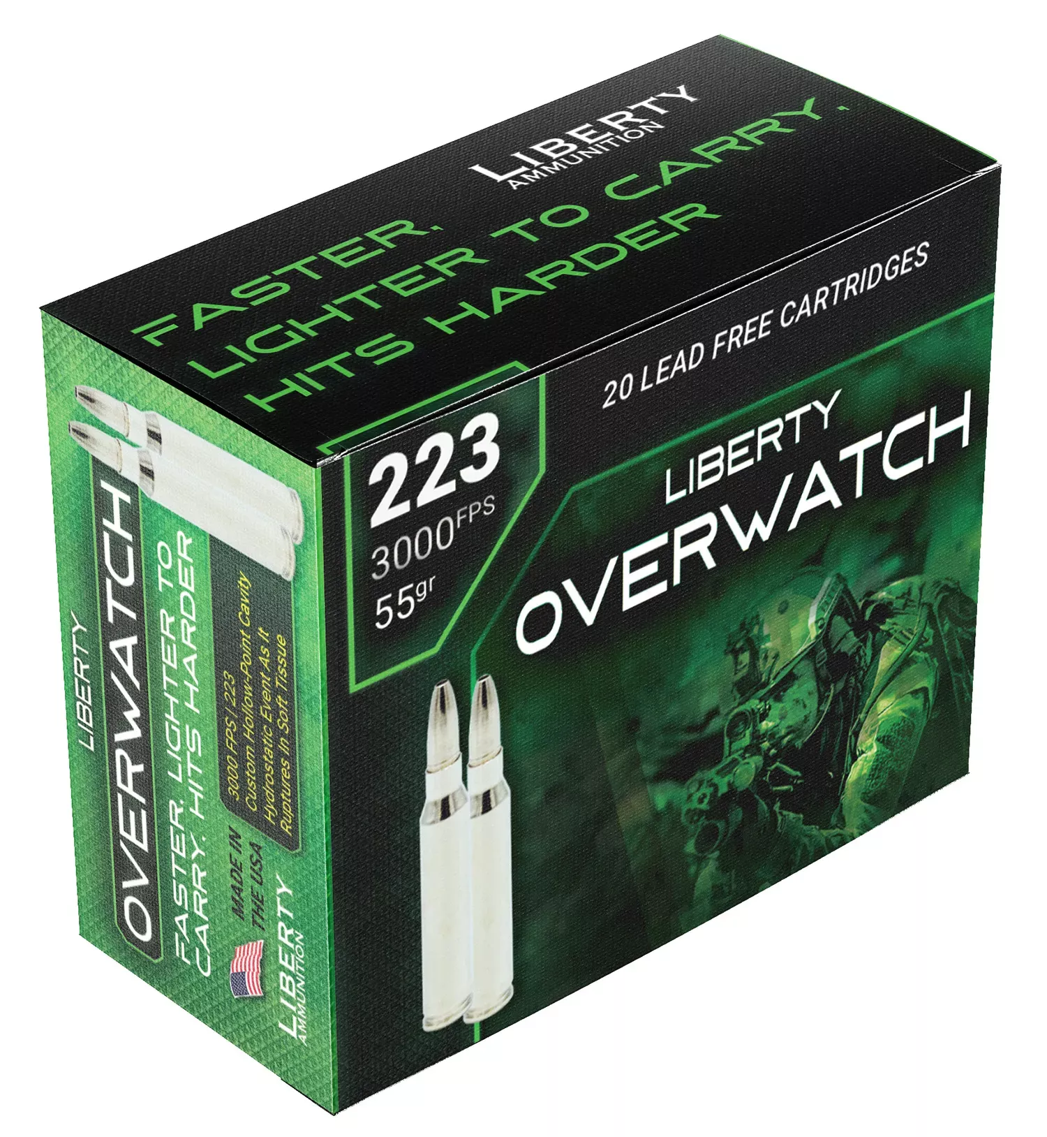 Liberty Ammunition OverWatch 223 Rem. 55 Gr. 20/Box