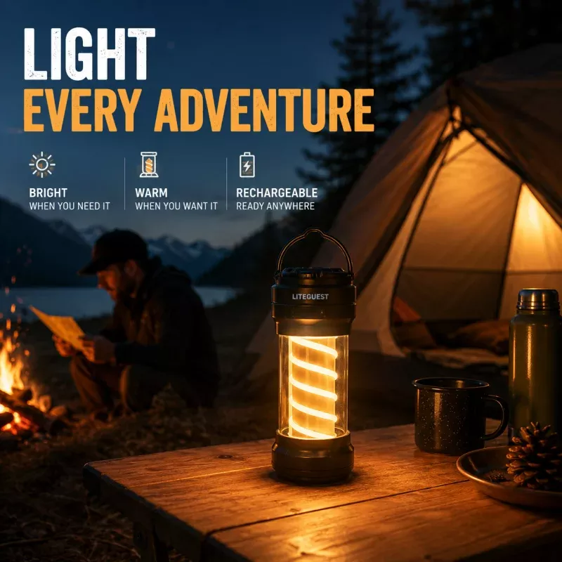 LITEGUEST Portable Camping LanternRechargeable LED Tent Light