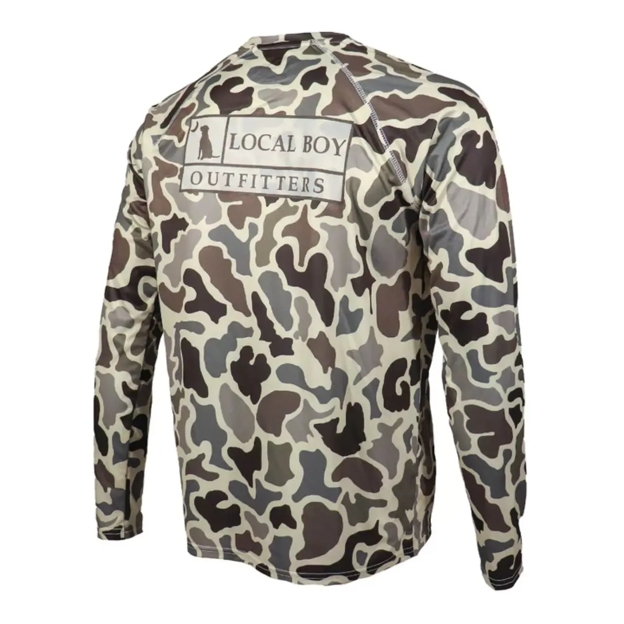 Local Boy Outfitters Men’s L/S Printed Performance UPF 50+ Shirt – Grey