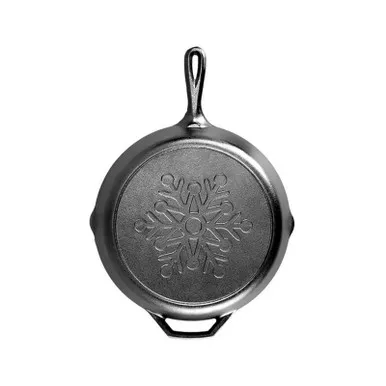 Lodge 12 inch Seasoned Cast Iron Snowflake Skillet