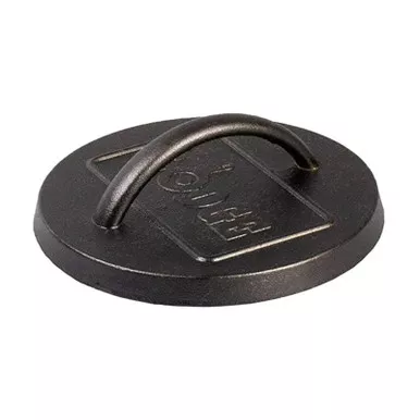 Lodge L6BP 6.25 Inch Seasoned Cast Iron Burger Press, Black