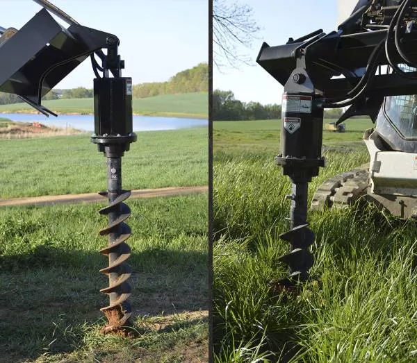 Loflin Fabrication Auger | Drive & Bits | 4″ To 48″ Bit Range | Hydraulic Flow 6 To 40 GPM | For Skid Steer