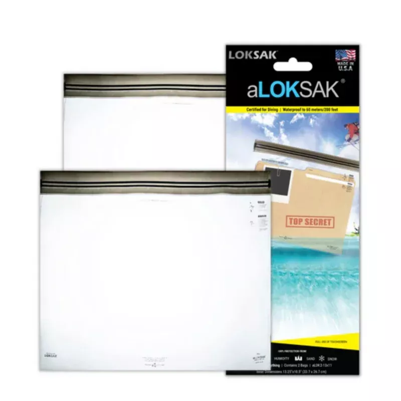 LOKSAK Element Proof Bag 13 x 11 waterproof, dust proof, ruggedized & tactical