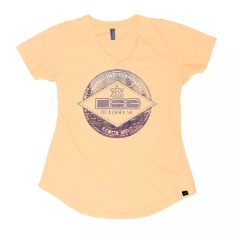 Long Sunny Days V Neck Tee|Apricot|Small&Medium&Large&XL&2XL
