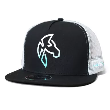 LOST CALF Horse Moro Black/White Flat Cap (LCF00111)