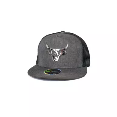 LOST CALF Iron Grey/Black Flat Cap (LCF00008)