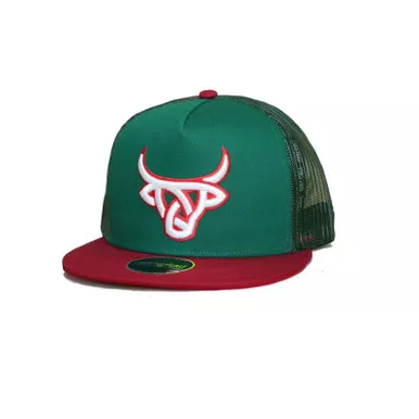 LOST CALF MX Green/Red Flat Cap (LCF00019)