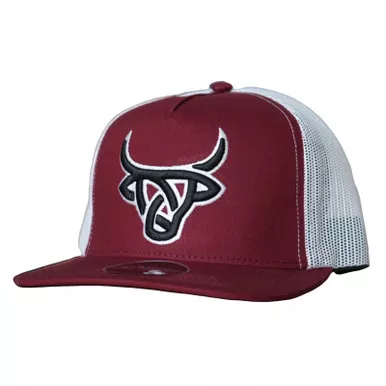 LOST CALF Poll Red/White Flat Cap (LCF00007)