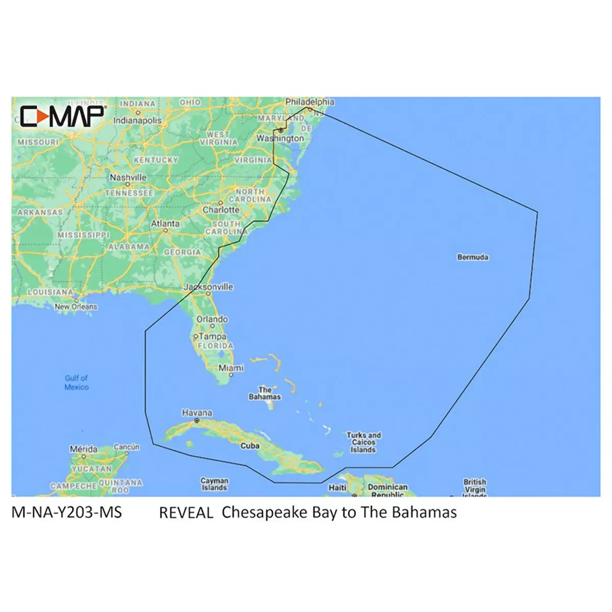 Lowrance C-MAP REVEAL – Chesapeake Bay to The Bahamas