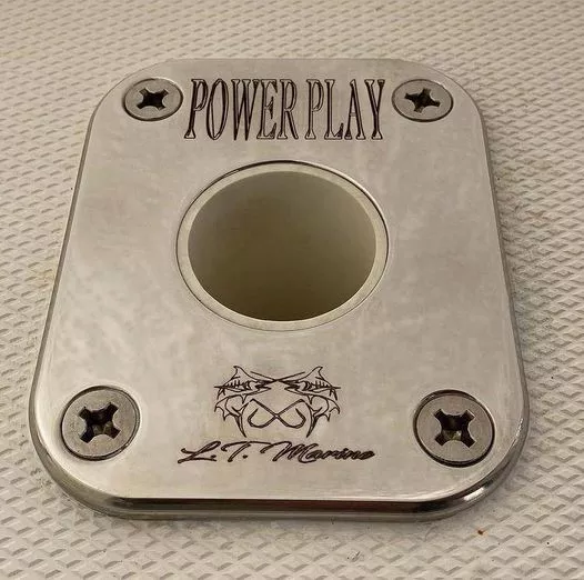 LT Marine Custom Engraving Rod Holder | Precision Laser Engraved | Premium Marine-Grade Stainless Steel | For Boats, Yachts & Fishing Gear