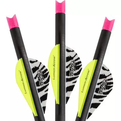 Lumenok BECC3P Crossbow Bolts, 20 Inches, Pink Moon, Black, 3 Pack