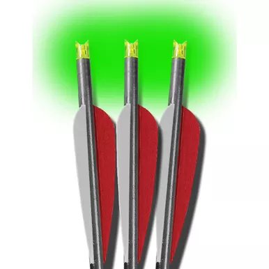 Lumenok BNECC3G Crossbow Bolts, 20 Inches, Barnett, Green Moon, Black, 3 Pack