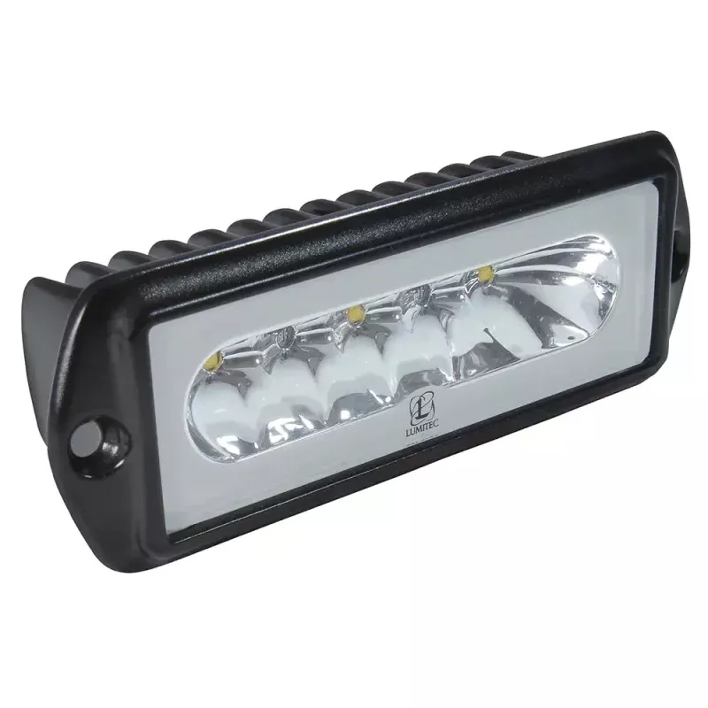 Lumitec Capri2 – Flush Mount LED Flood Light – Black Housing – 2-Color White/Blue Dimming [101186]