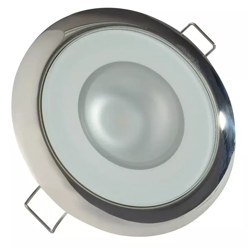 Lumitec Mirage – Flush Mount Down Light – Glass Finish/Polished SS Bezel – White Non-Dimming [113113]