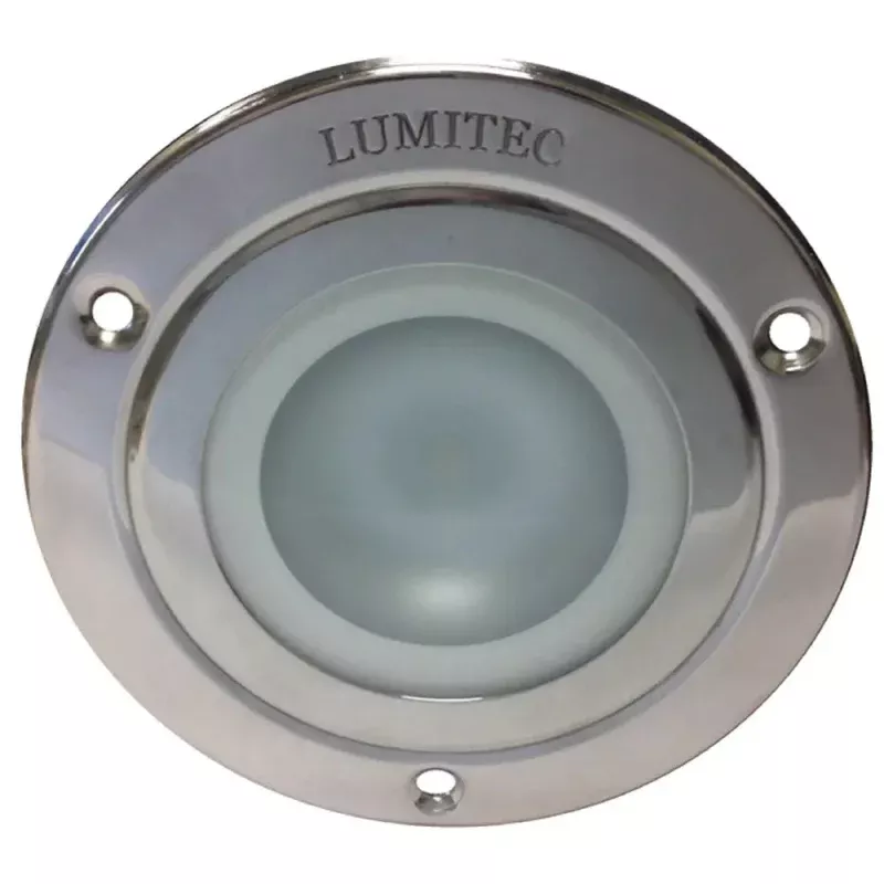 Lumitec Shadow – Flush Mount Down Light – Polished SS Finish – 3-Color Red/Blue Non Dimming w/White Dimming [114118]