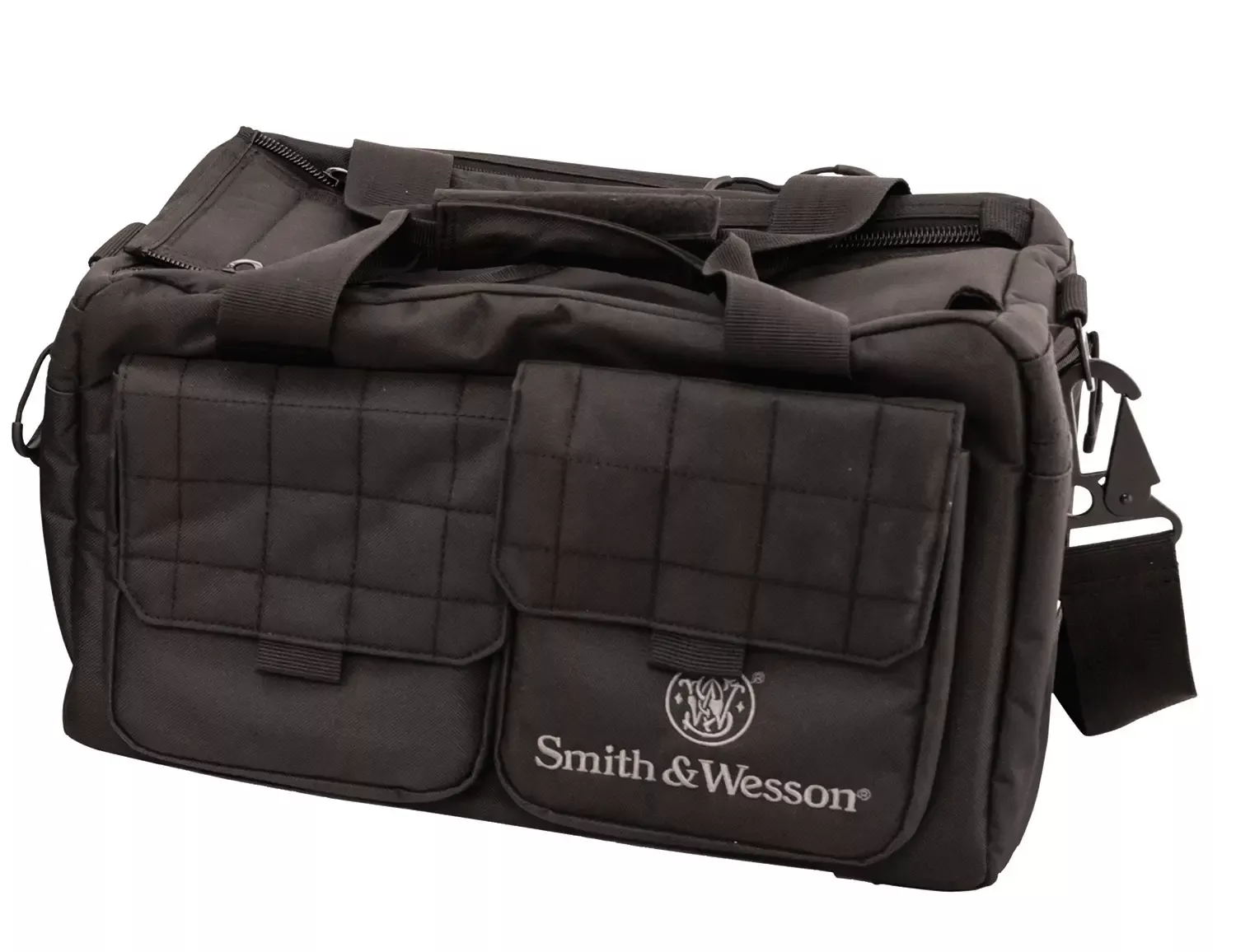 M&P Accessories RecruitBlack Nylon Two Interior Pockets & Magazine Pouches Large Exterior Pockets Rubber Foot Skids Includes Padded Carrying Strap