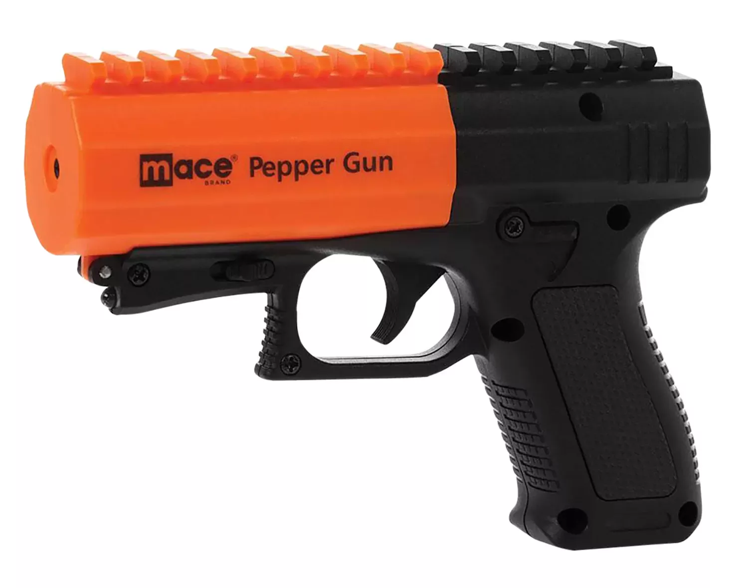 Mace Pepper Spray Gun Model 2.0 20-ft Range UV Dye LED Strobe Replaceable Cartridge Orange/Black