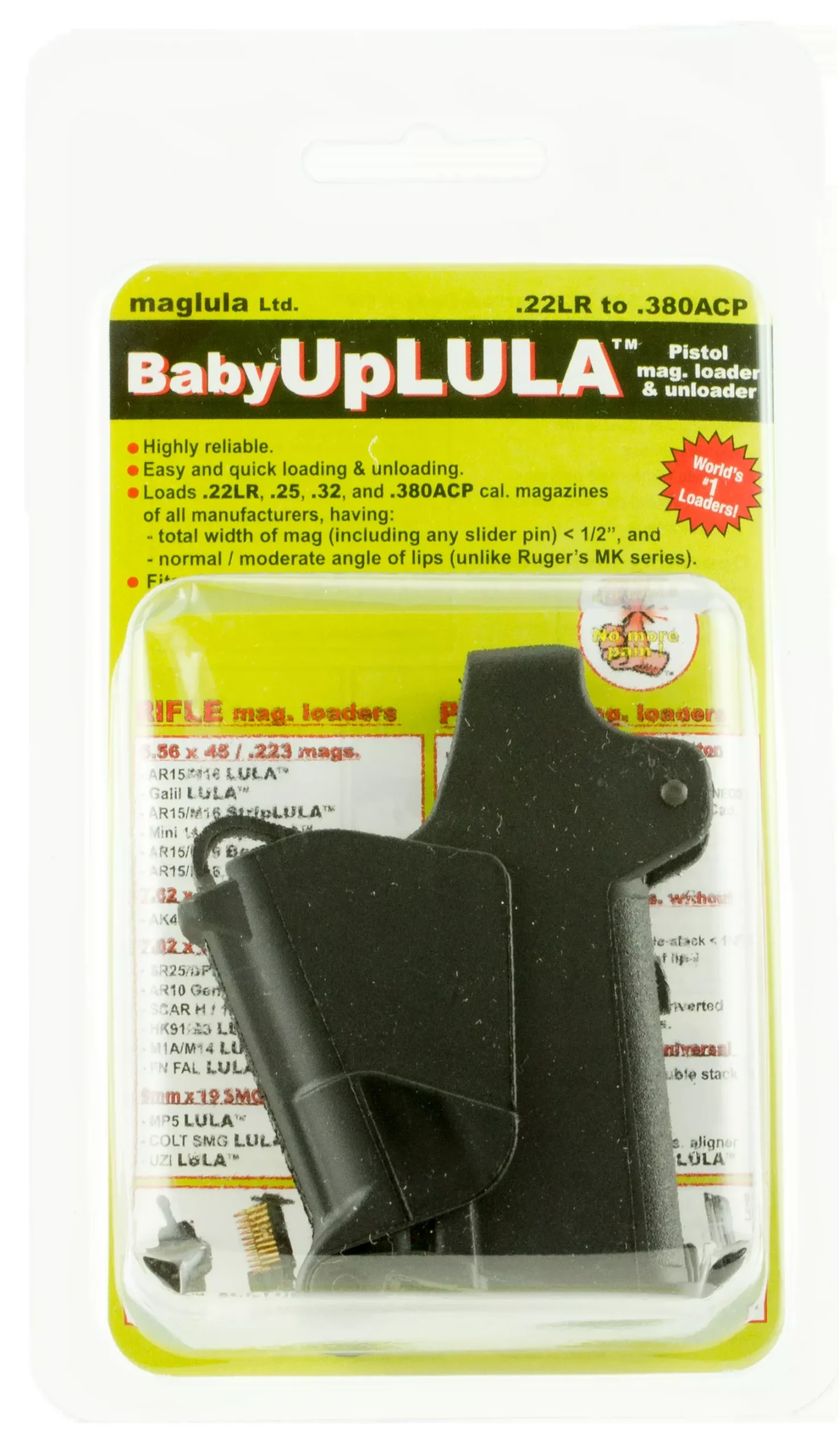 Maglula Loader Baby Lula - .22lr To .380 Acp